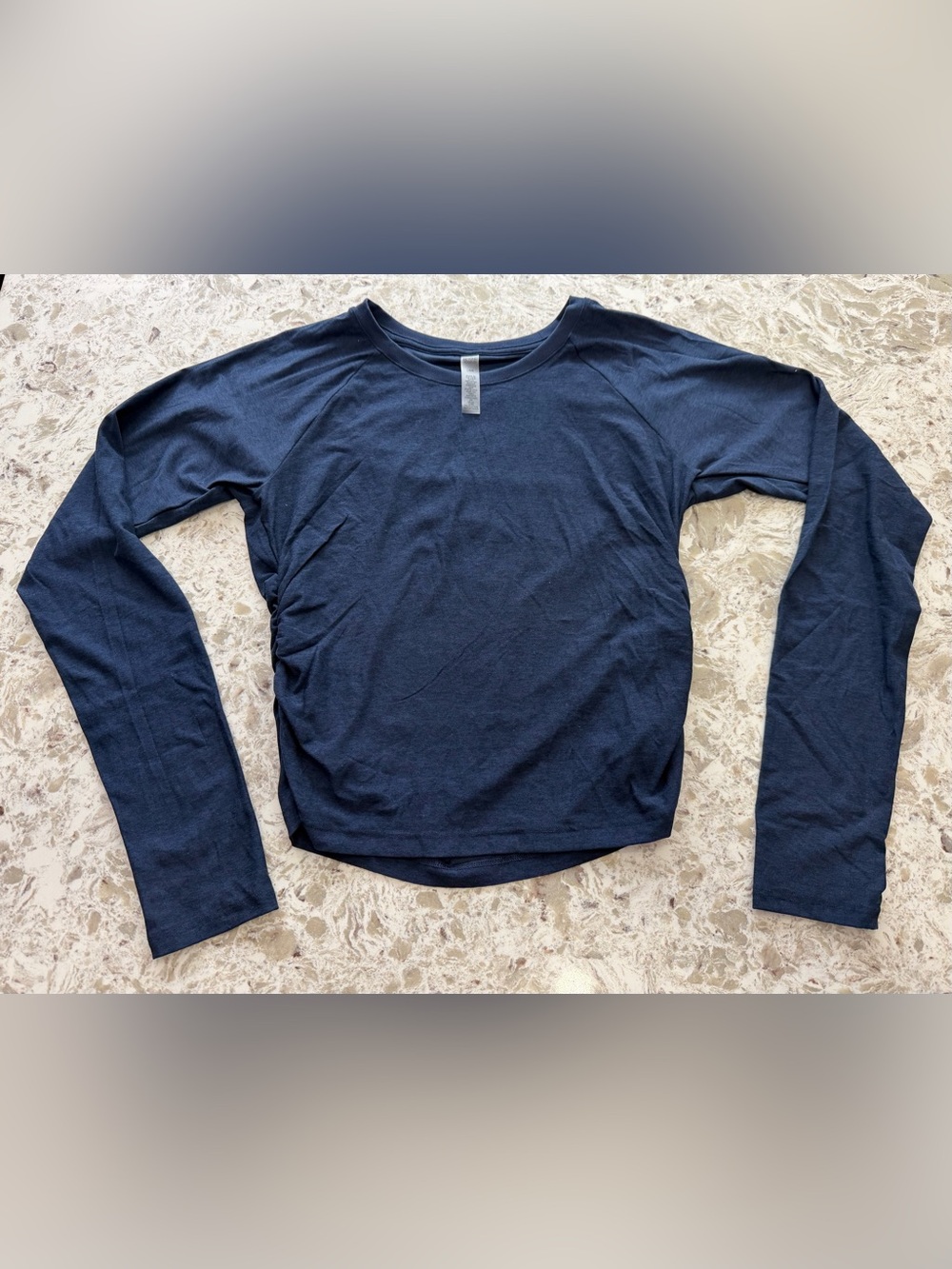 Beyond Yoga Navy Long Sleeve Crewneck Top